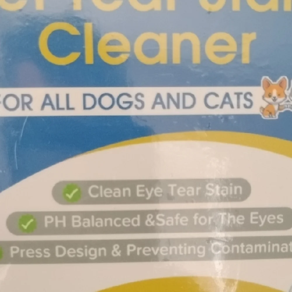 Tear Stain Remover Kit for Dogs and Cats - Blue and Yellow
